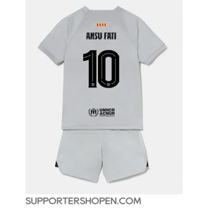 Barcelona Ansu Fati #10 Tredje tröja Barn 2022-23 Kortärmad (+ korta byxor)